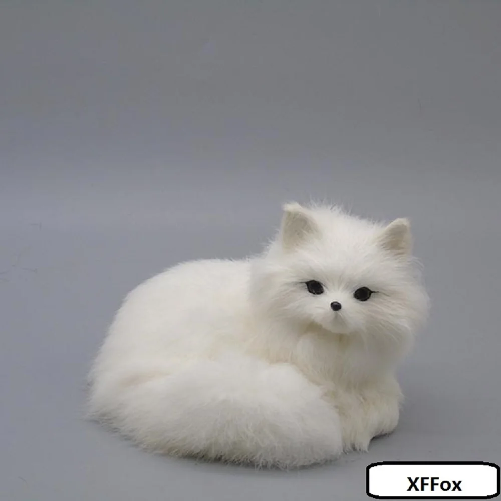 

cute real life white fox model plastic&furs simulation curling fox gift about 16x11.5x13cm xf1747