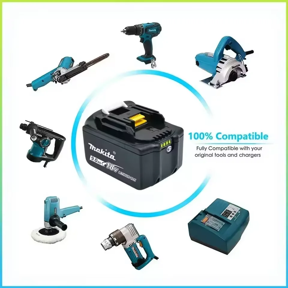

Makita Original 18V 6AH lithium battery available BL1830b BL1840b BL1850b BL1860bl1815 large capacity and long battery life.