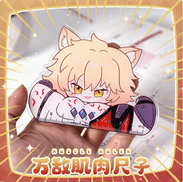 Anime Honkai: Star Rail Mydei Acrylic Triangular Ruler Student Stationery Props Straightedge Gifts