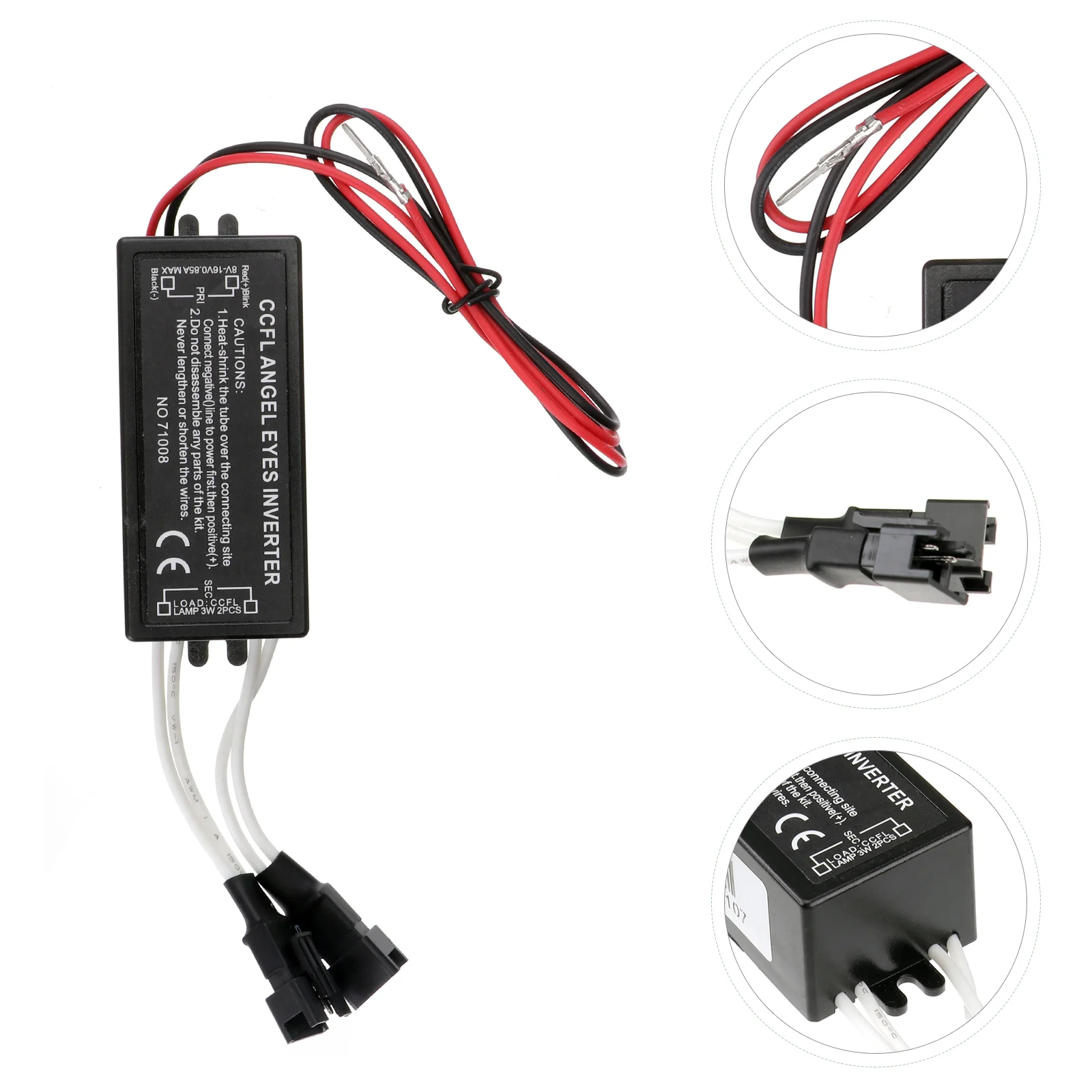 

Burnt Inverter Replacement 12V Heat Shrink SUV Angel Eye CCFL Ring Tester Sealed