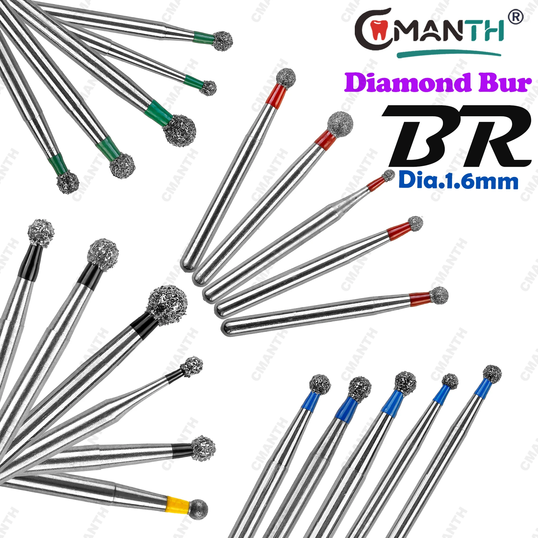 

Стоматологические алмазные боры BR, круглые, тонкие/экстратонкие/грубые/стандартные/экстра грубые FG диаметром 1,6 мм, инструменты для полировки зубов