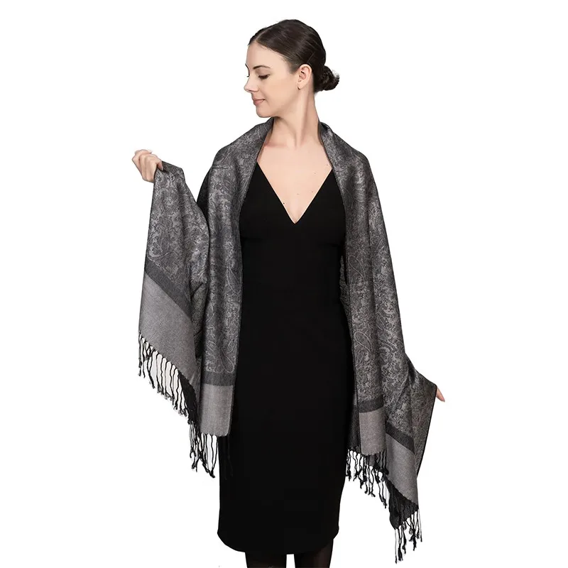 New fashionable all-match imitation cashmere Pashmina paisley tassel scarf long scarf shawl for all seasons