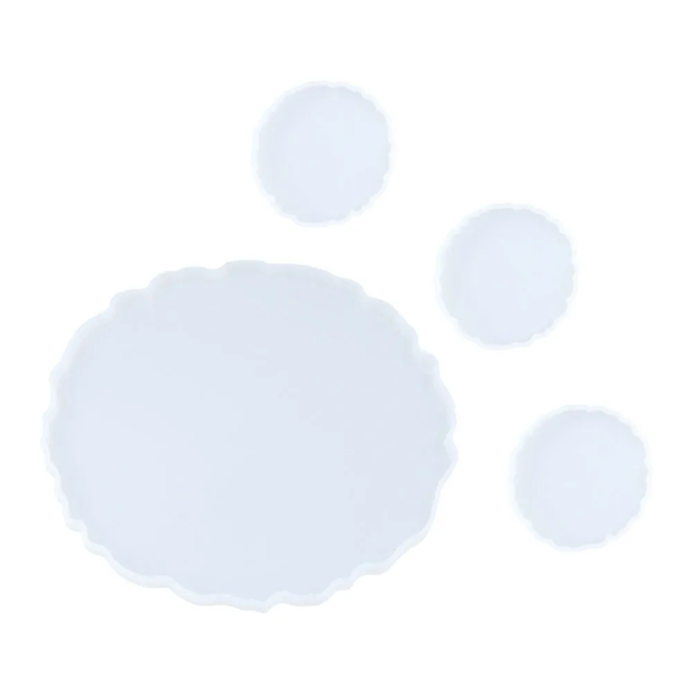 

4Pcs Storage Plate Making Mold DIY Silicone Mold for Ornament Casting Craft Kids Parent Child Activity Friendship Bonding Set