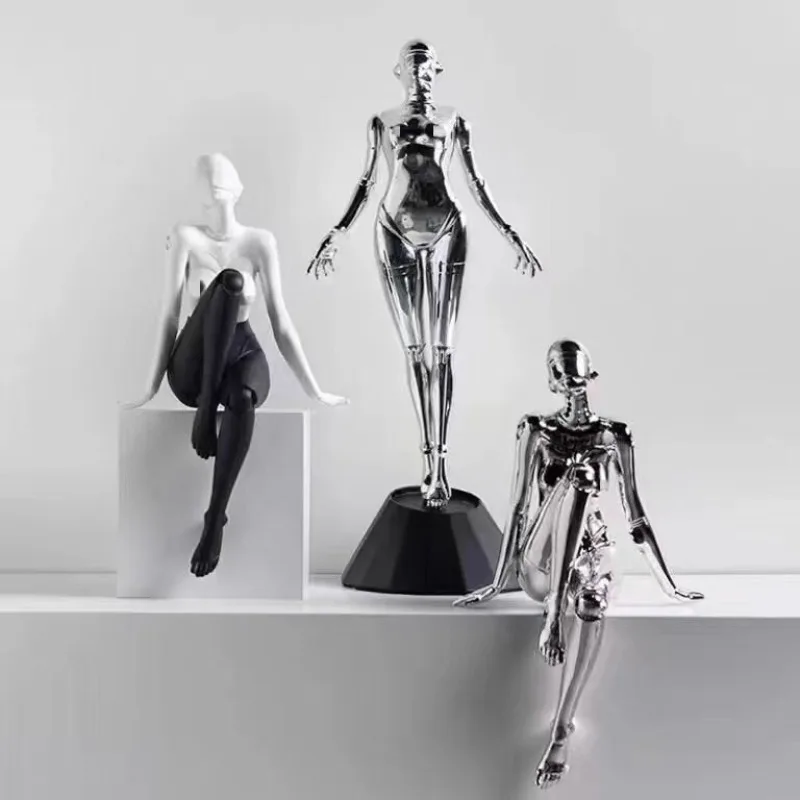 DIY Handcraft Human Shape Model, Electroplated Resin Craft Accessory for Handmade Art Creation