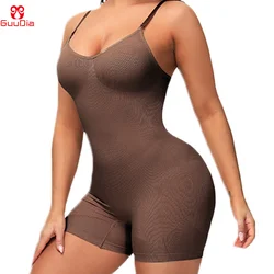 GUUDIA Open Crotch Bodysuit Shapewear Jumpsuit Body Shaper Compress Tummy Control Shapers Spandex Elastic Shape Seamless Smooth