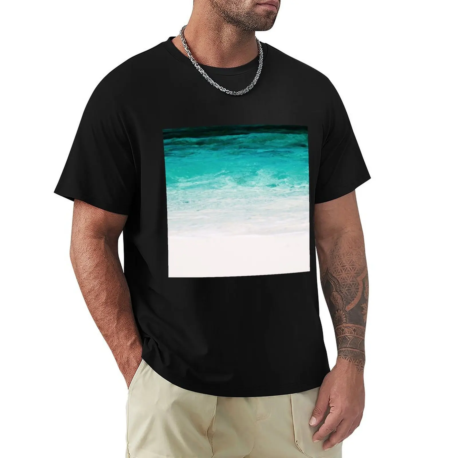 

Shades of the Ocean T-Shirt Aesthetic clothing funny costumes plain black t shirts men