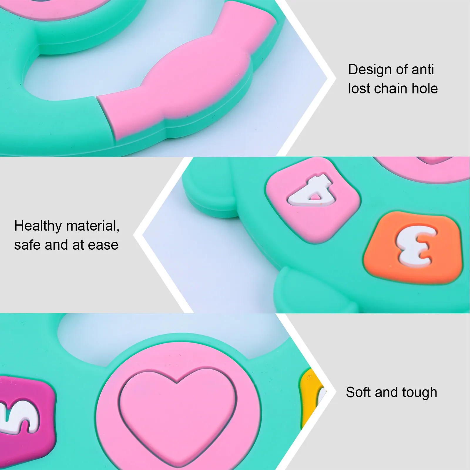 1Pcs Baby Molar Teether Silicone Soothing Infant Chewing Pacifier Grinding Teething Aid Baby Teether Molar Toy