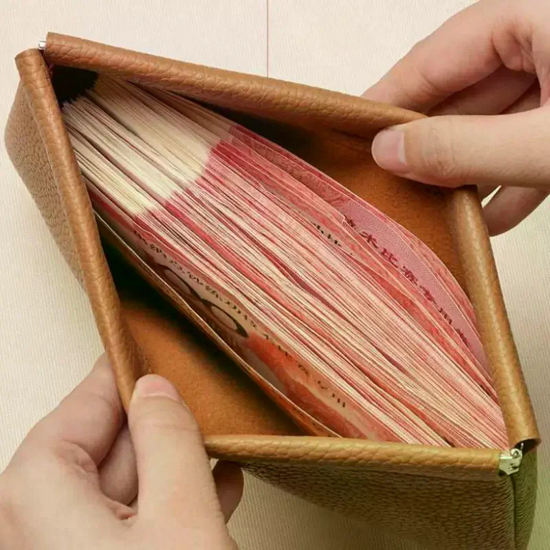 1pcs Self-closing Pu Leather Wallet Long Passport Driver's License ID Holder Headphone Data Cable Storage Cash Pouch Coin Purse