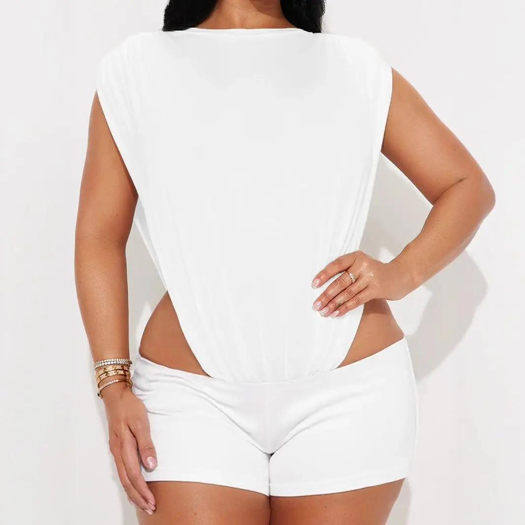 Women's Hollow out Jumpsuit Top And orts Set Faionable Two-Piece Outfit Polyester Fabric Winter Season Appropriate