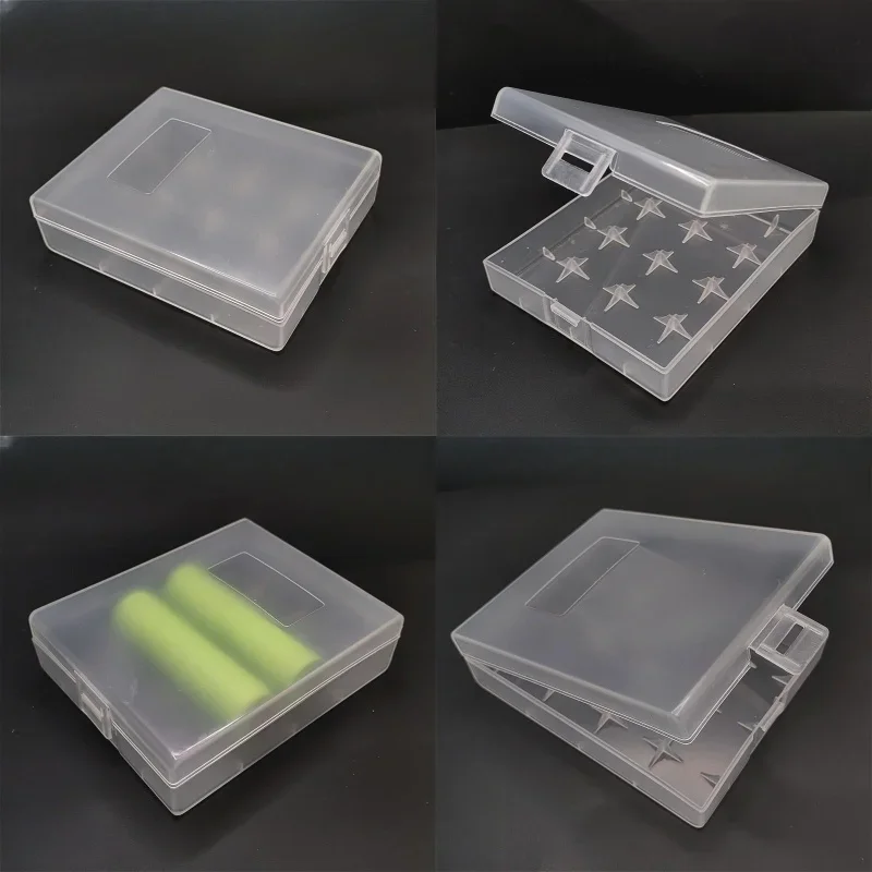 1 Stück PP-Batterie-Aufbewahrungsbox für Flachkopf 21700 Einzelabschnitt oder Doppelabschnitt oder 4 Abschnitte mattiert weiß