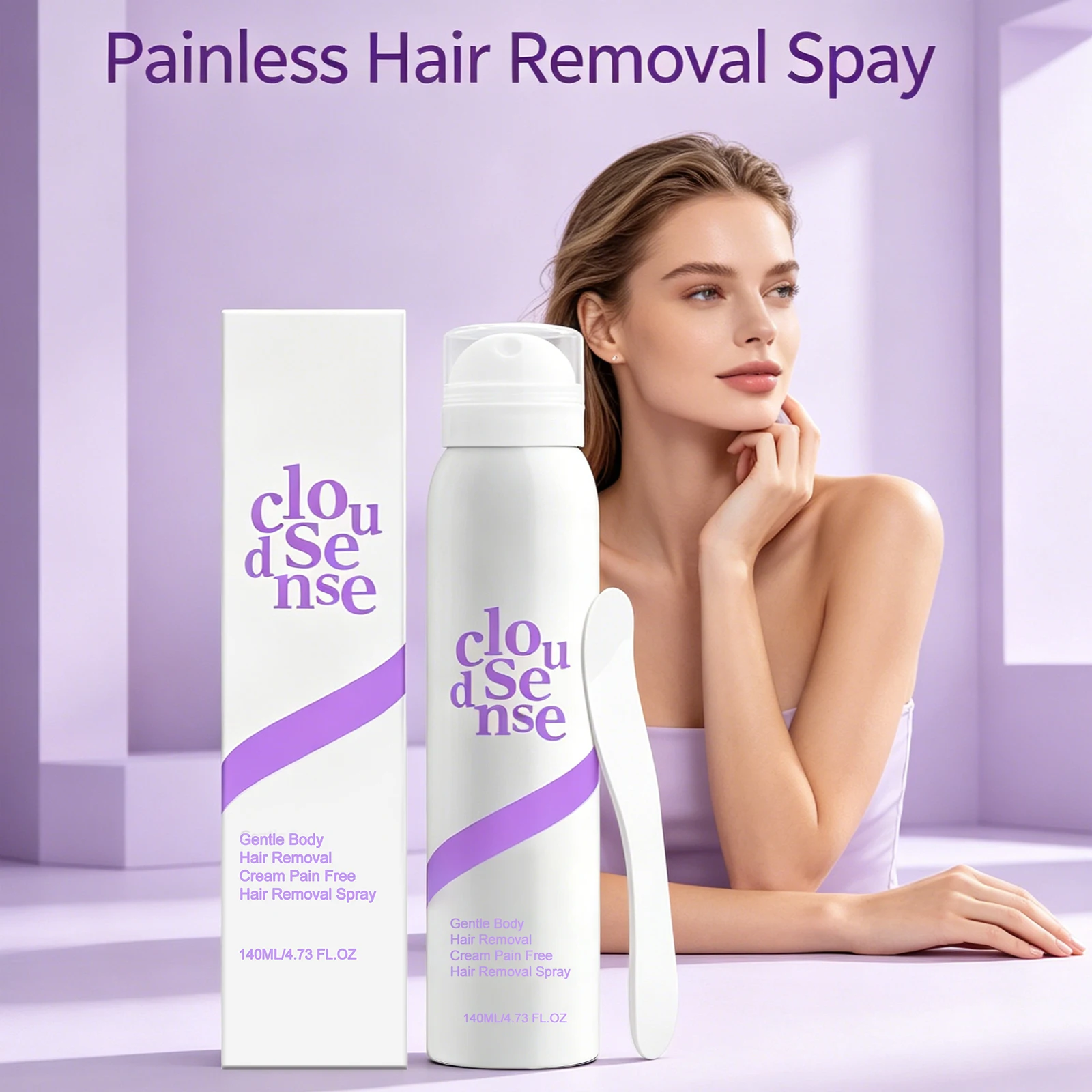 Spray Depilatorio Indoloro de Acción Rápida, Reduce el Enrojecimiento de la Piel, Inhibidor del Crecimiento del Vello, para Rostro, Brazos y Cuerpo, Cuidado Personal