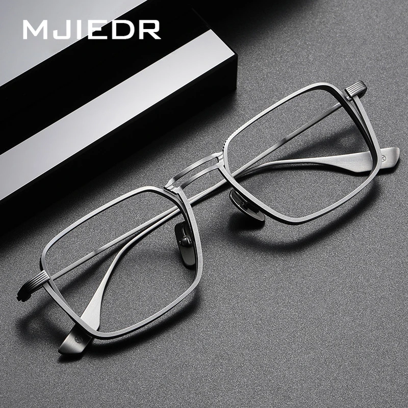 Fashion Pure Titanium Glasses Frame Men Women Optical male eyeglasses frames Myopia Prescription eye glasses full Metal eyewear