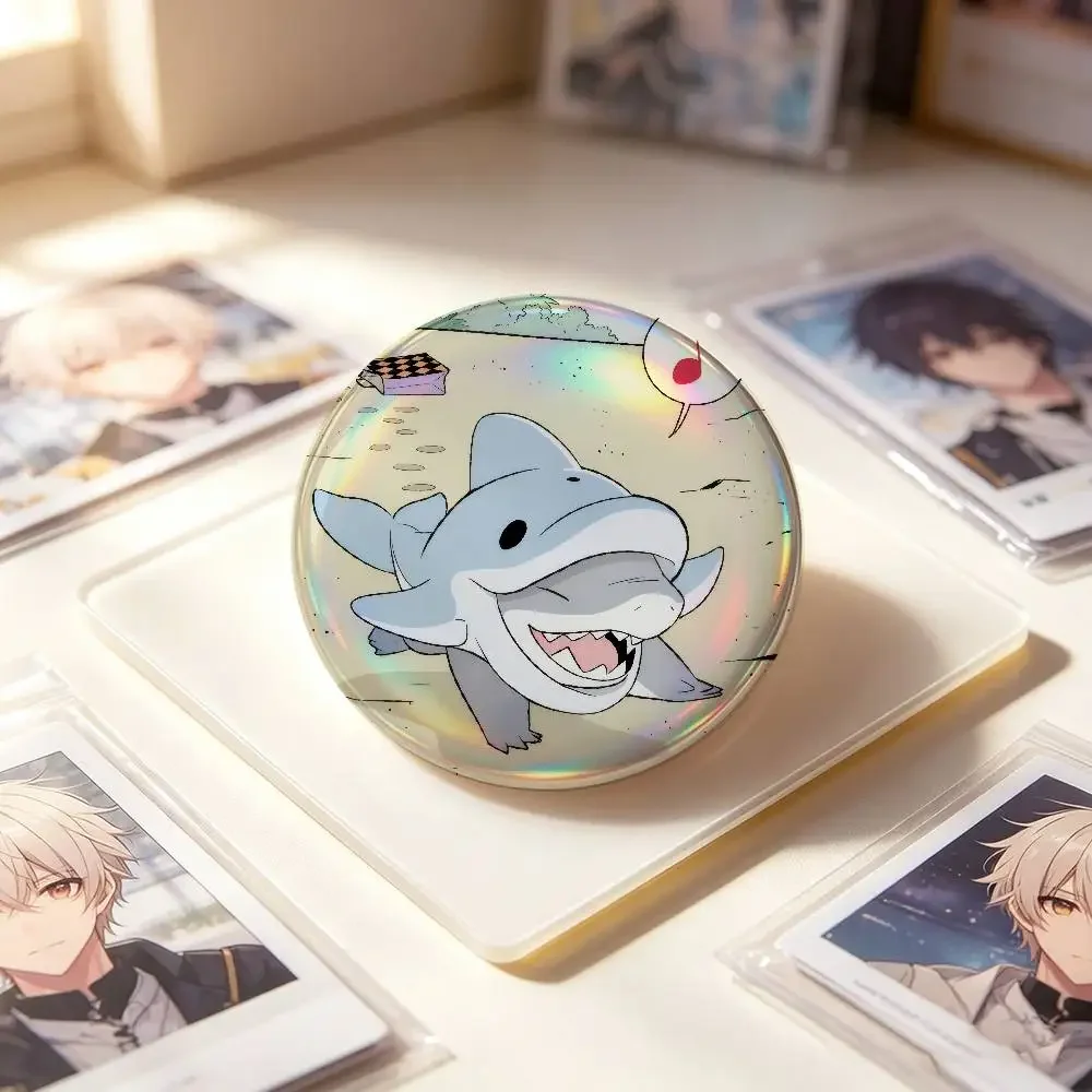 CARTOON J-Jeff The Land S-Shark  Round Badge Game Figure Button Pin Tinplate Brooch Clothes Bag Accessories Friends Gift view 3
