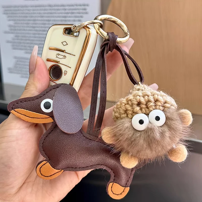 Unisex Tasche Dackel Anhänger Kleine Kohle Ball Kamera Tasche Anhänger Dekoration Anhänger Für Mädchen Nette Mode Lustige Einfache Anhänger