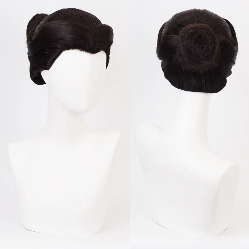 

Zhu Shi Cosplay Wig Set Japanese And Wind Style Forehead Hair Bun With Cat Cake Black Style