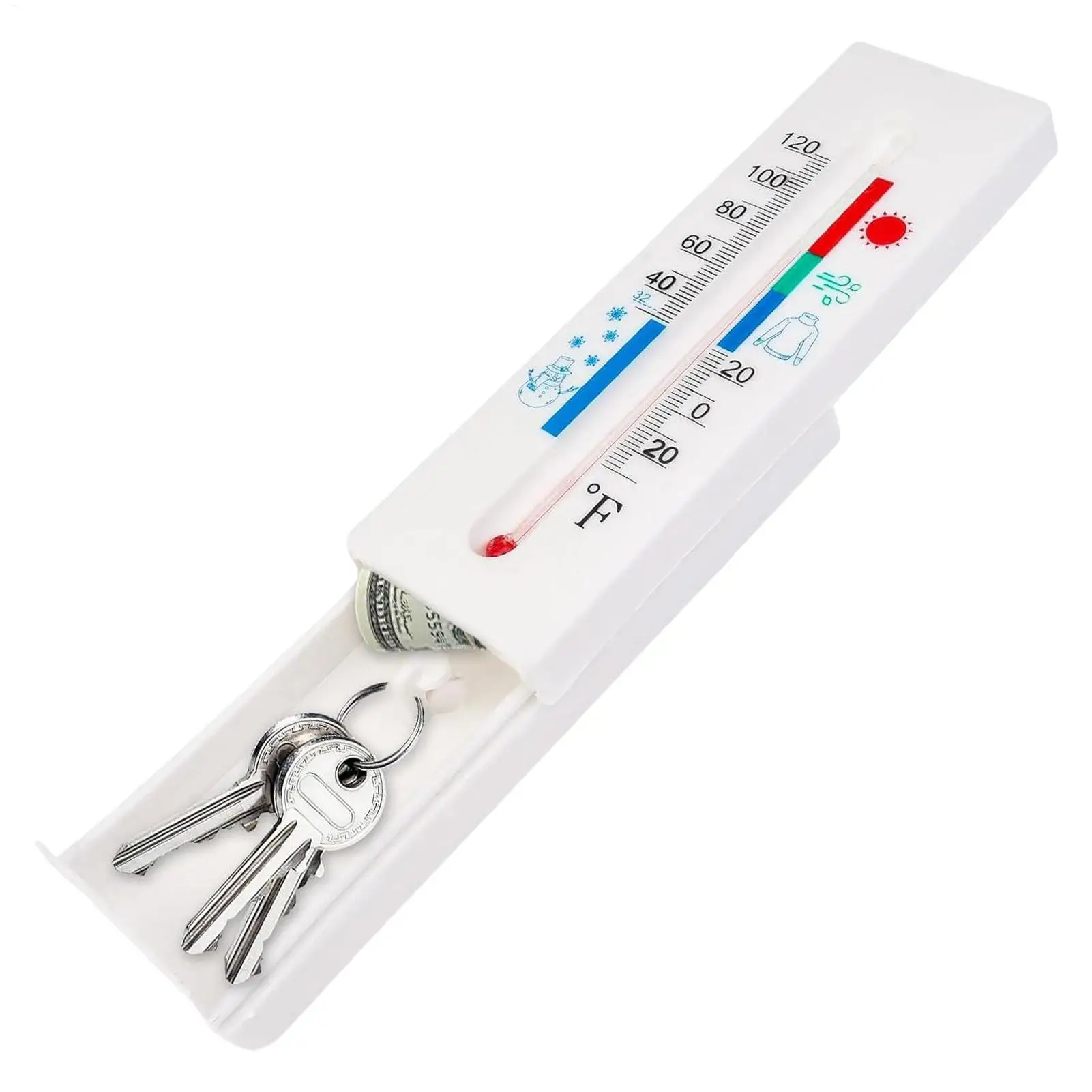 Secret Safe Thermometer Shape Key Lock Box Waterproof Outdoo