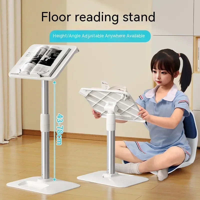 Eary Book Stand for Reading Height Up to 30inch Adjustable Hands-Free Holder for Laptop Phone Tablet Rotated and Liftted Support