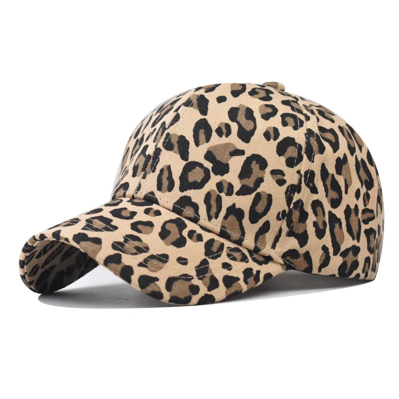 

Unisex Leopard Print Baseball Caps Spring Autumn Outdoor Adjustable Casual Snapback Hats Hip Hop Fashion Sunscreen Hat