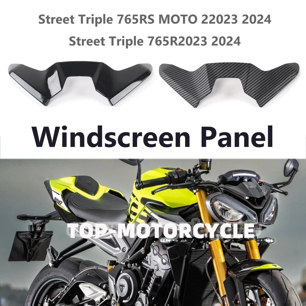 

Motorcycle Mini fairing panel Accessories protection cover Carbon Fibre flyscreen For Triumph Street Triple 765R 765RS 2023-2024