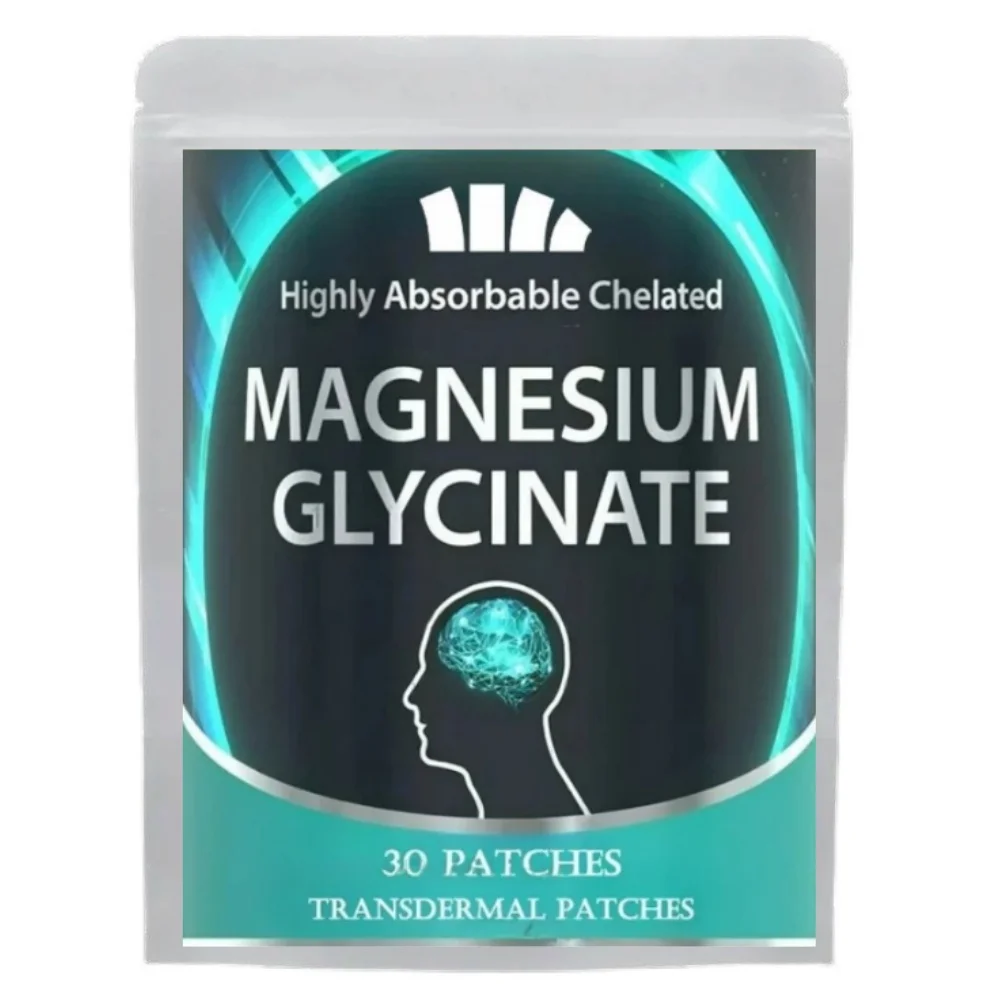 Magnesium Glycinate Transdermal Patches For Stress, Nerves, Sleep, Muscles, Metabolism 30 Patches