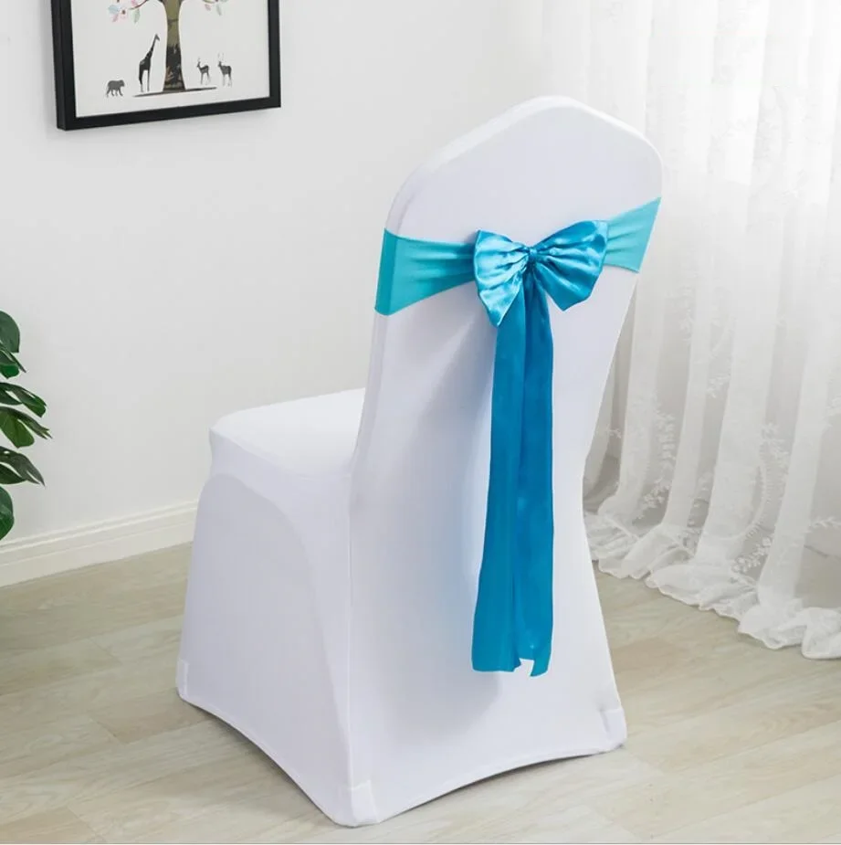 Spandex Chair Sashes Wedding Ready Made Bow Tie Stretch Hotel Birthday Party Show Decoration On Sale Universal