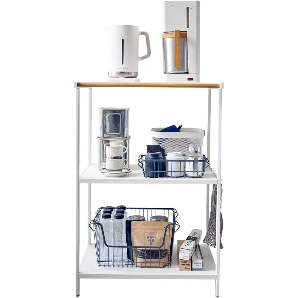 

Sturdy Metal Kitchen Storage Rack, 35 High Duty Shelving Unit by YAMAZAKI Home Tower