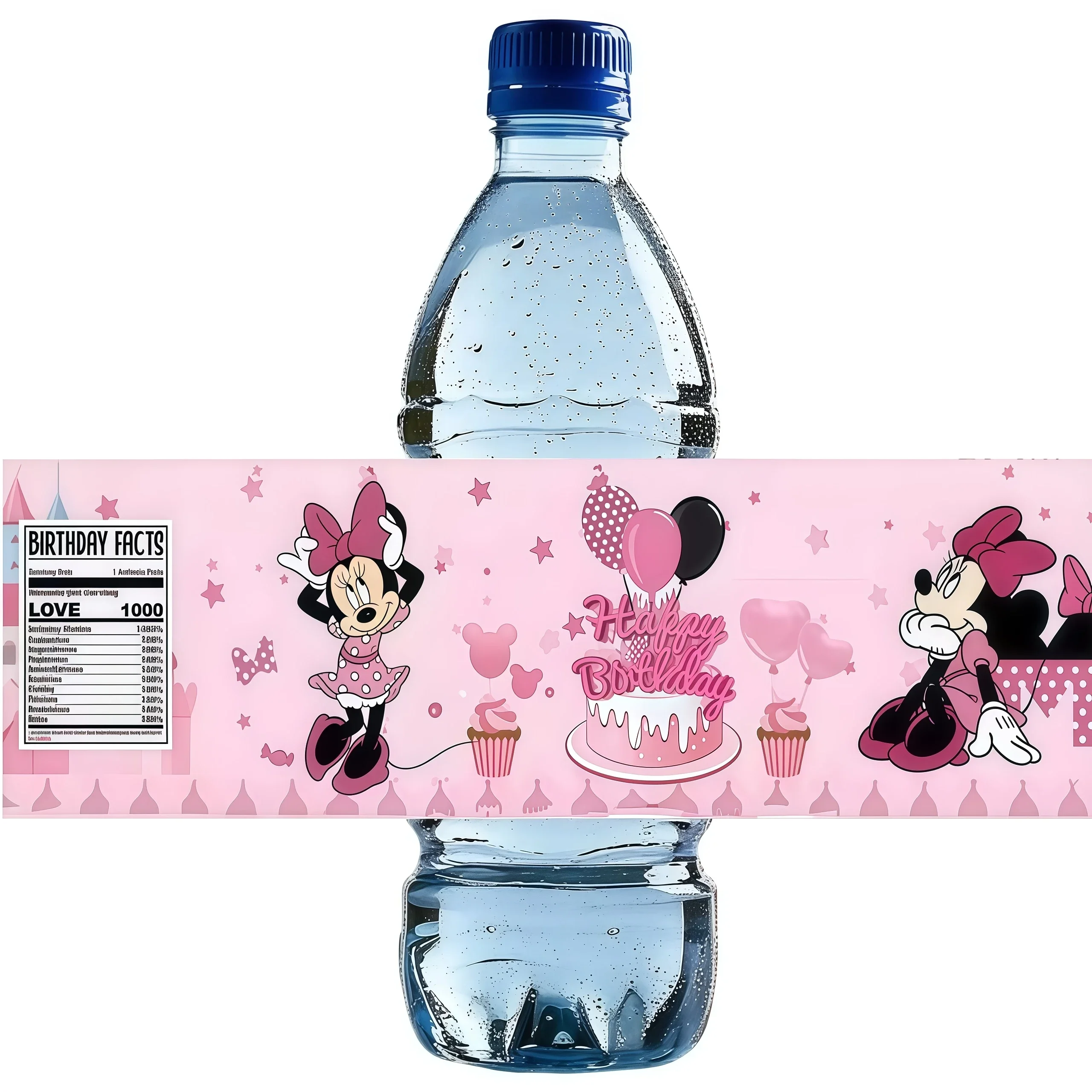 Minnie Party Supplies Bottle Labels For Baby Shower Kids Water Bottle Sticker Birthday Party Decoration view 4