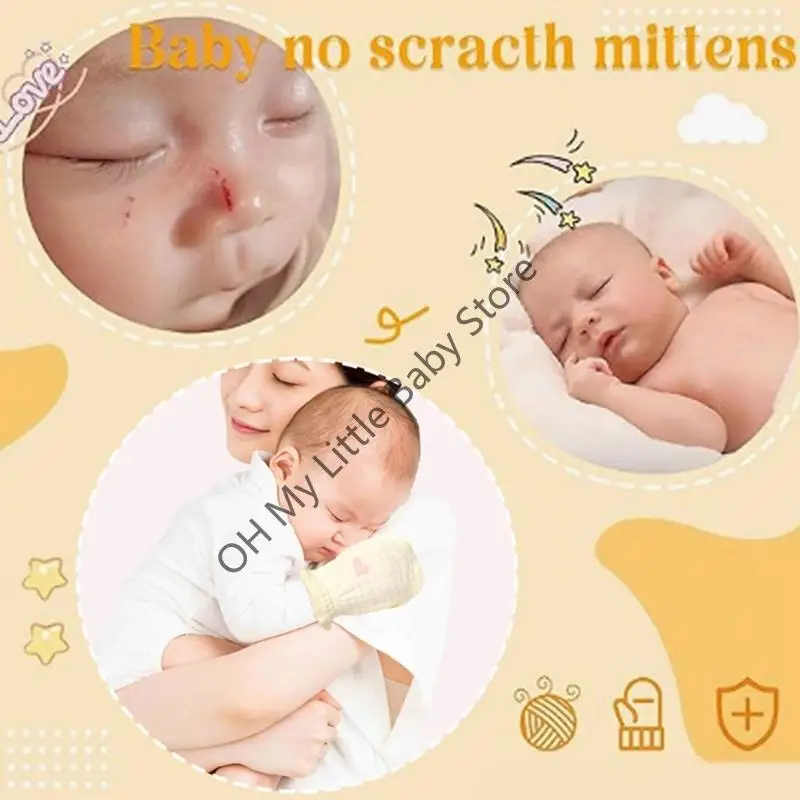 M76C Manoplas suaves algodón para prevención arañazos, diseños transpirables, protectores manos para pieles sensibles 0