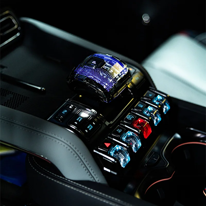 

For BYD Leopard 5 Leopard 8 BYD Shark 6 2024 2025 Crystal Car Gear Handle Shift Knob With LED Interior Modification Accessories
