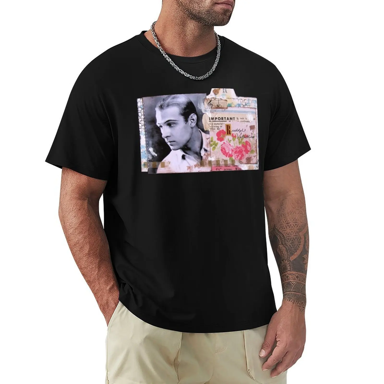 

Rudolph Valentino Collage T-Shirt rapper graphic tees tees mens workout shirts
