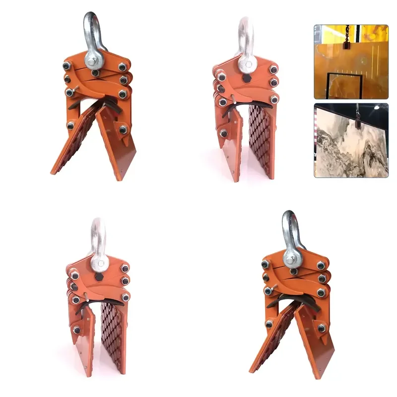 for Rubber Metal Safety Stone Slab Lifting Clamp 600 800 1000 Kgs Elevating Lifter for Granite Marble Quartz Inch Measurement