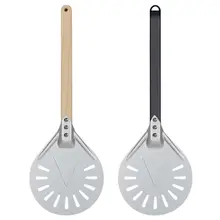 Small Round Pizza Peel with Wooden Handle #2