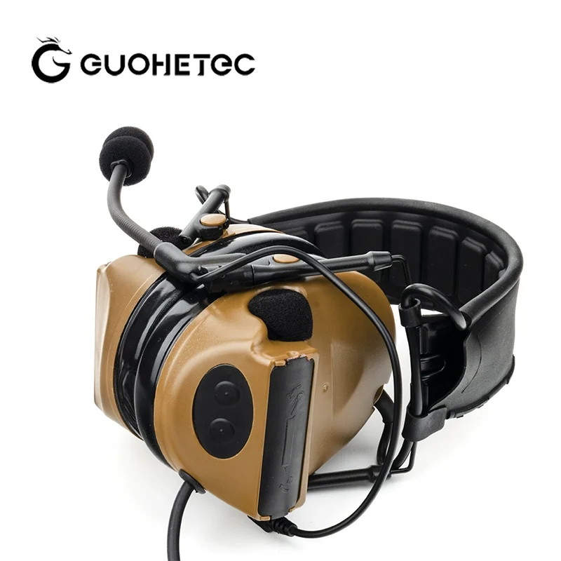 GUOHETEC PMR-171 TBR-119 Radio Tactical Headset Multi-functional Field Training Standalone Headphone Built-in Noise Reduction