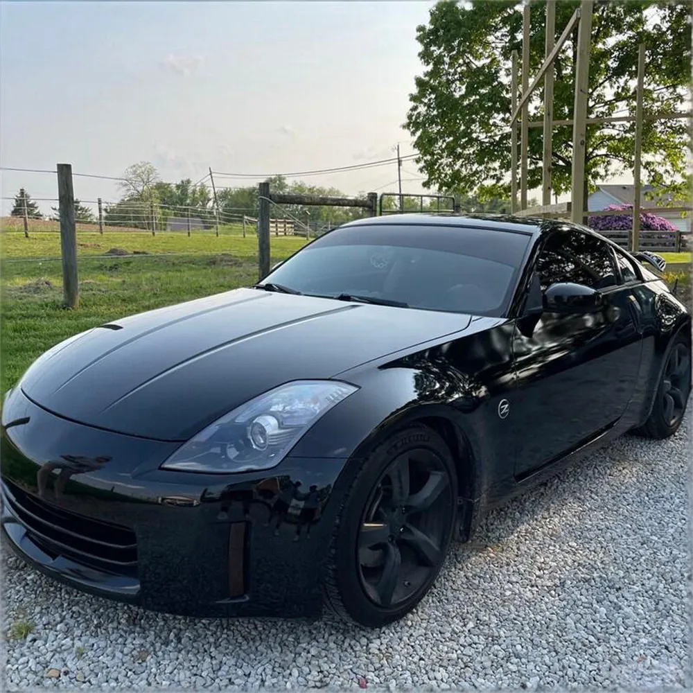 ملصق حاجب من الشمس للزجاج الأمامي للسيارة باللون الأسود غير اللامع وشريط الزجاج الأمامي للسيارة ملحقات ديكور السيارة