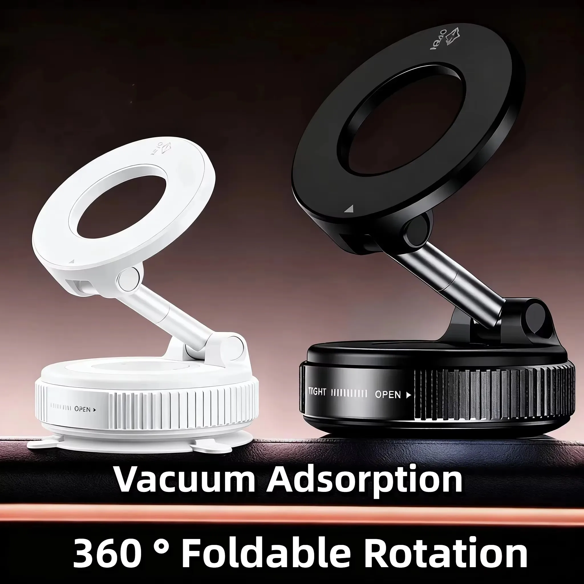 

Магнитный вакуумный держатель для телефона 360° ° Регулируемый держатель с мощной присоской для навигатора, универсальный автомобильный держатель 2026