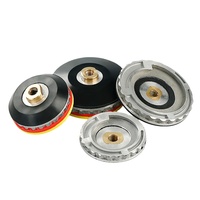 4Inch 5Inch Snail Lock Backer Pad Aluminum Rubber Adapter Backing Pad For Diamond Edge Polishing Pad Holder M14 M5/8-11 Thread
