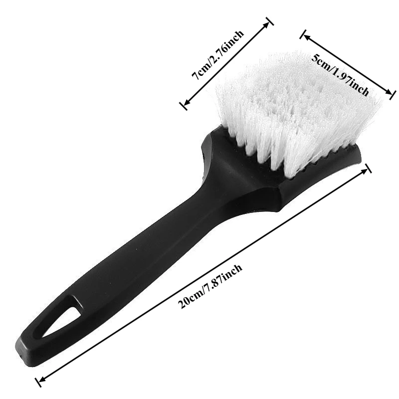TILONDEX 3pcs Set Car Tire Cleaning Brushes, Soft Bristle Car Wash Brushes, Multifunctional Long Handle Wheel Cleaning Brushes