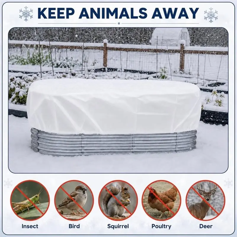 Hot Sale-3 Pcs Raised Garden Bed Winter Frost Cover With Aluminum Foil Liner For Cold Weather Plant Protection