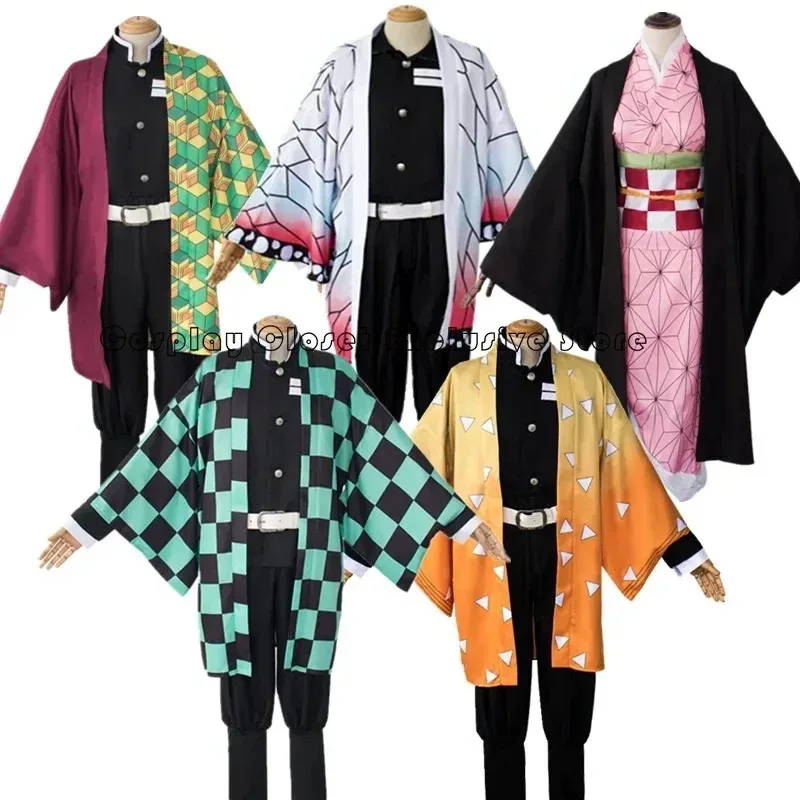

Anime Demon Cos Tanjiro Nezuko Cosplay Costumes Shinobu Kimetsu Yaiba Tomioka Costume Cartoon Halloween Part Gifts8;c'4,t;6.j'2;