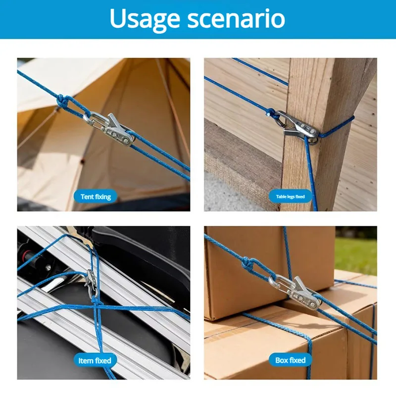 Pull wire rope puller binding Self-locking transport Bundling tools Outdoor camping tent rope Automatic tensioning tool
