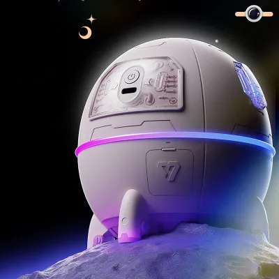 

USB Astronaut Sense Of Technology Humidifier Ornaments Moisturizing Household Home Decor Bedroom Bedside Sleep Companion