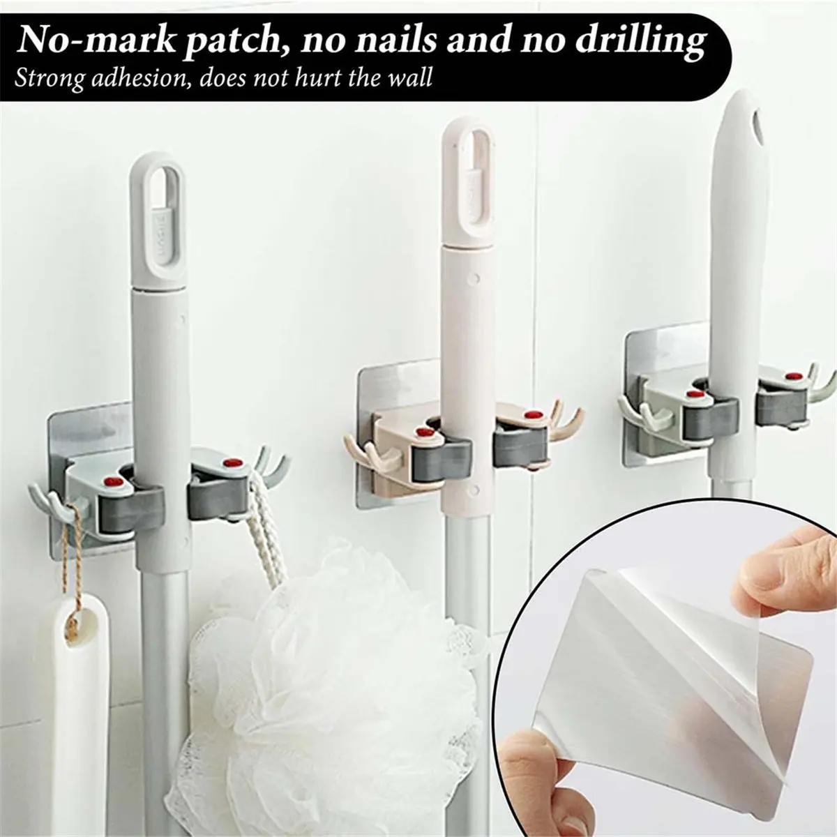 【POPULAR PICK】4PCS Broom Hanger,Mop Holder Wall Mount, Broom Holder Wall Mount for Hanging and Organizing Shovel,Rake,Brush,Yard