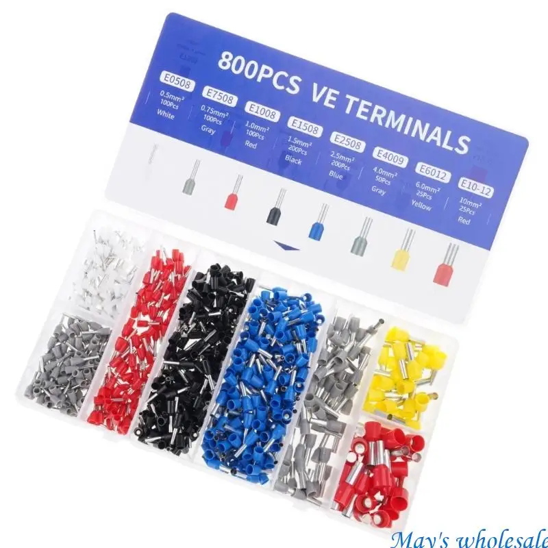280pcs Wire End Ferrules Set Insulated Crimp Terminals 280pcs for Electrical Use 448A