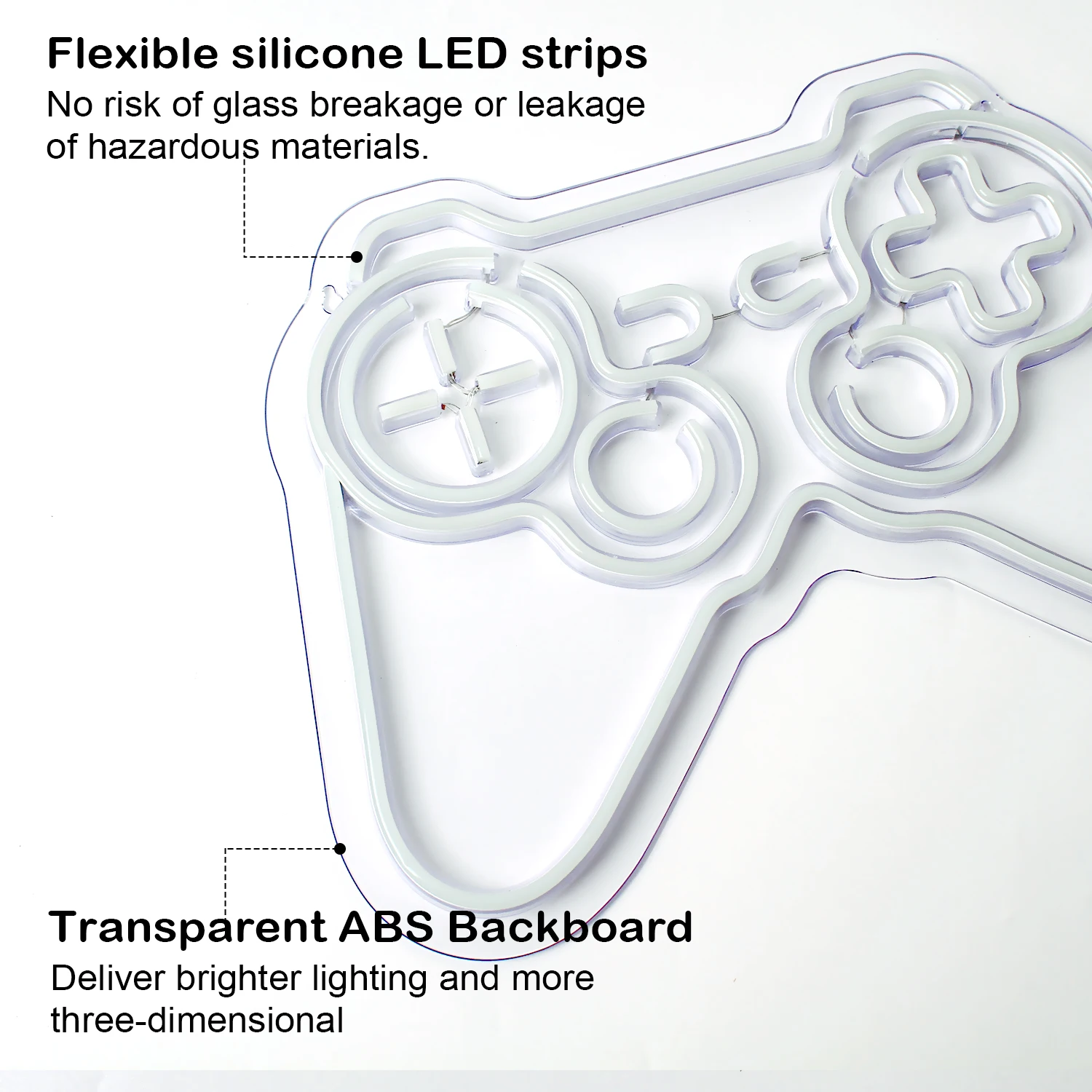 Letreros de neón con forma de juego, luces LED de neón para decoración de pared, sala de juegos para adolescentes y niños, zona de juegos, decoración de fiesta, letreros de iluminación para dormitorio, USB