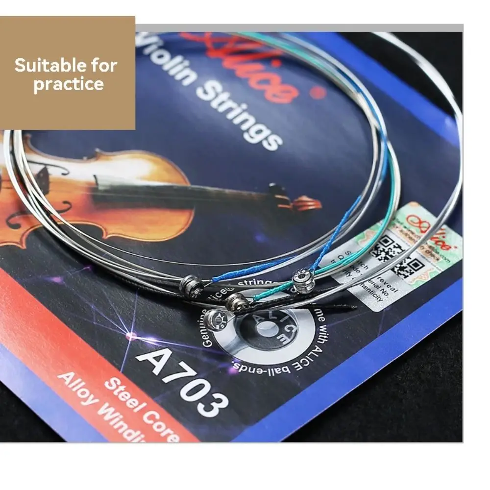 4/4 3/4 1/2 1/4 1/8 A703 Violin Strings E A D G Strings Nickel String Fiddle String Replacement Winding Violin Strings Concert