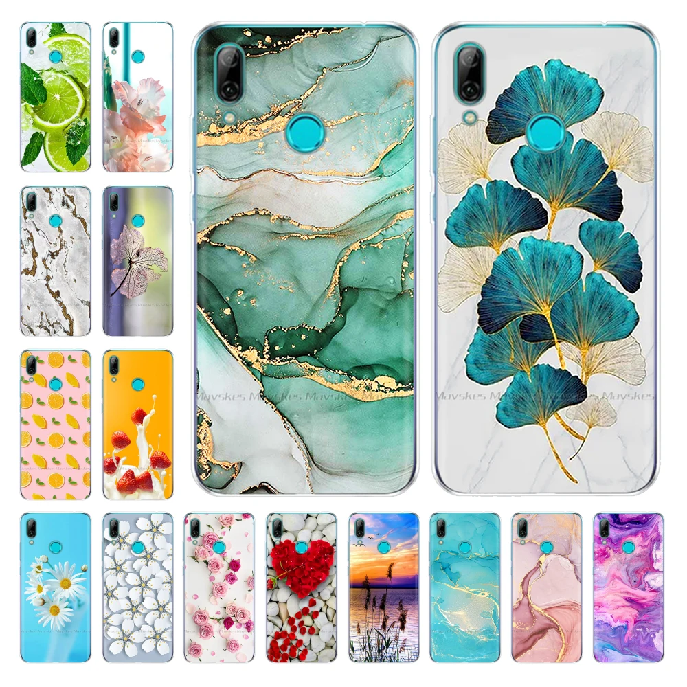 Cute Flower Cover For HUAWEI Y7 2019 Case Y 7 2019 Silicone Soft Fundas for Huawei Y7 Prime 2019 Full Cover Coque 6.26'' Cases