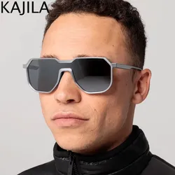 Oversized Gothic Steampunk One-pieces Sunglasses Men 2026 Luxury Brand Vintage Punk Sun Glasses For Male Square Eyewear Shades