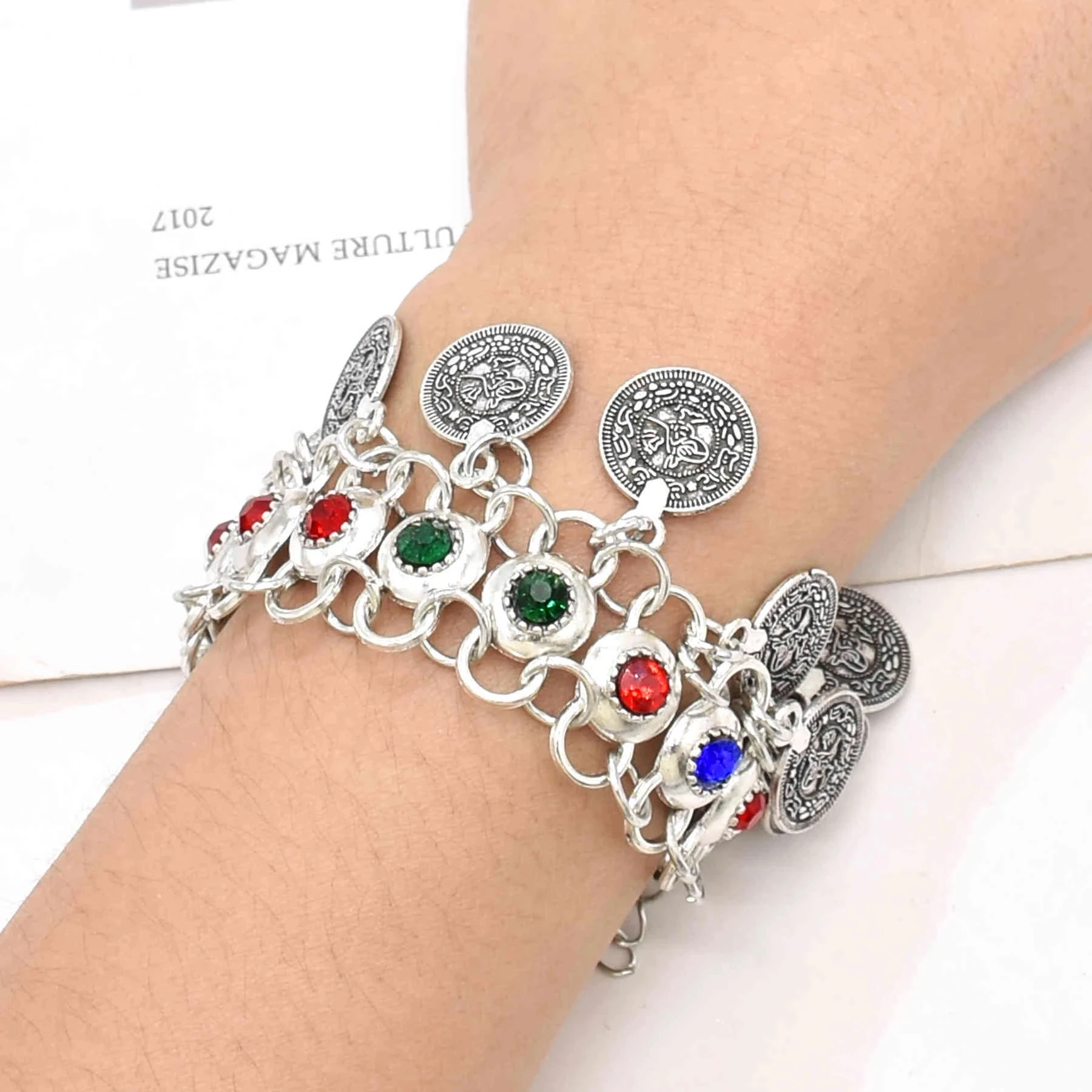 3 Style Colorful Crystal Coin  - Ethnic Fashion Pakistan review and price