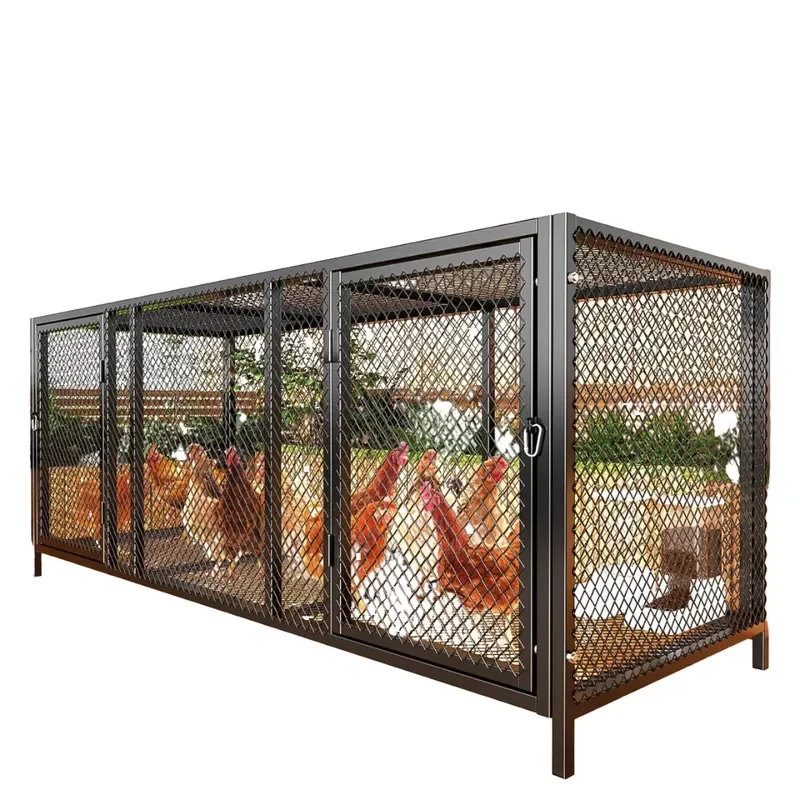 Factory Direct Large Indoor Metal Chicken Coop Carrier Plastic Tray All Seasons for Pigeon Duck Goose Breeding Small Animals