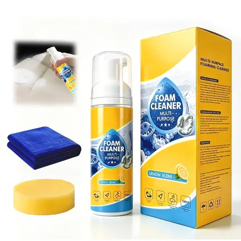 4-in-1 Multi-Enzyme Foam Cleaner 150ML Foam Cleaner All Purpose for Car Interior Leather Plastic & Fabric Car Bathroom & Sofa